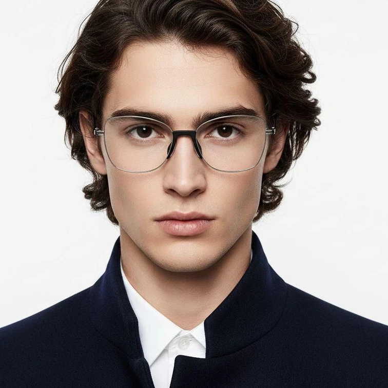 Lunettes papillon en métal argenté #BS2012-0969
