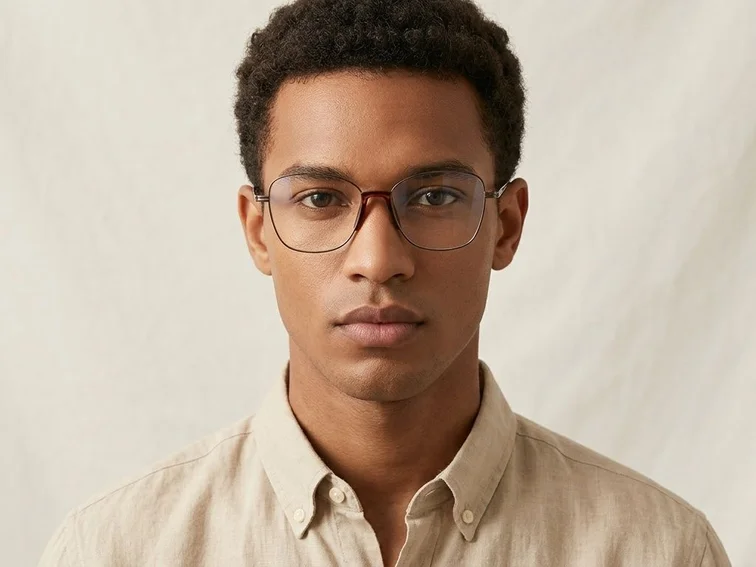 Lunettes papillon en métal marron #BS2012-0970