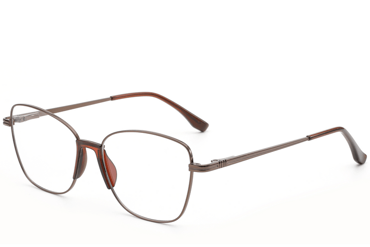 Gafas de metal marrón mariposa #BS2012-0970