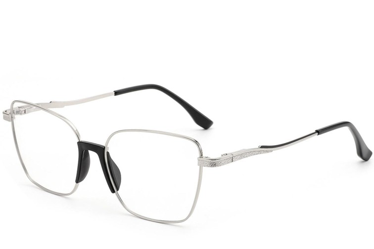 Lunettes papillon en métal argenté #BS2012-0975