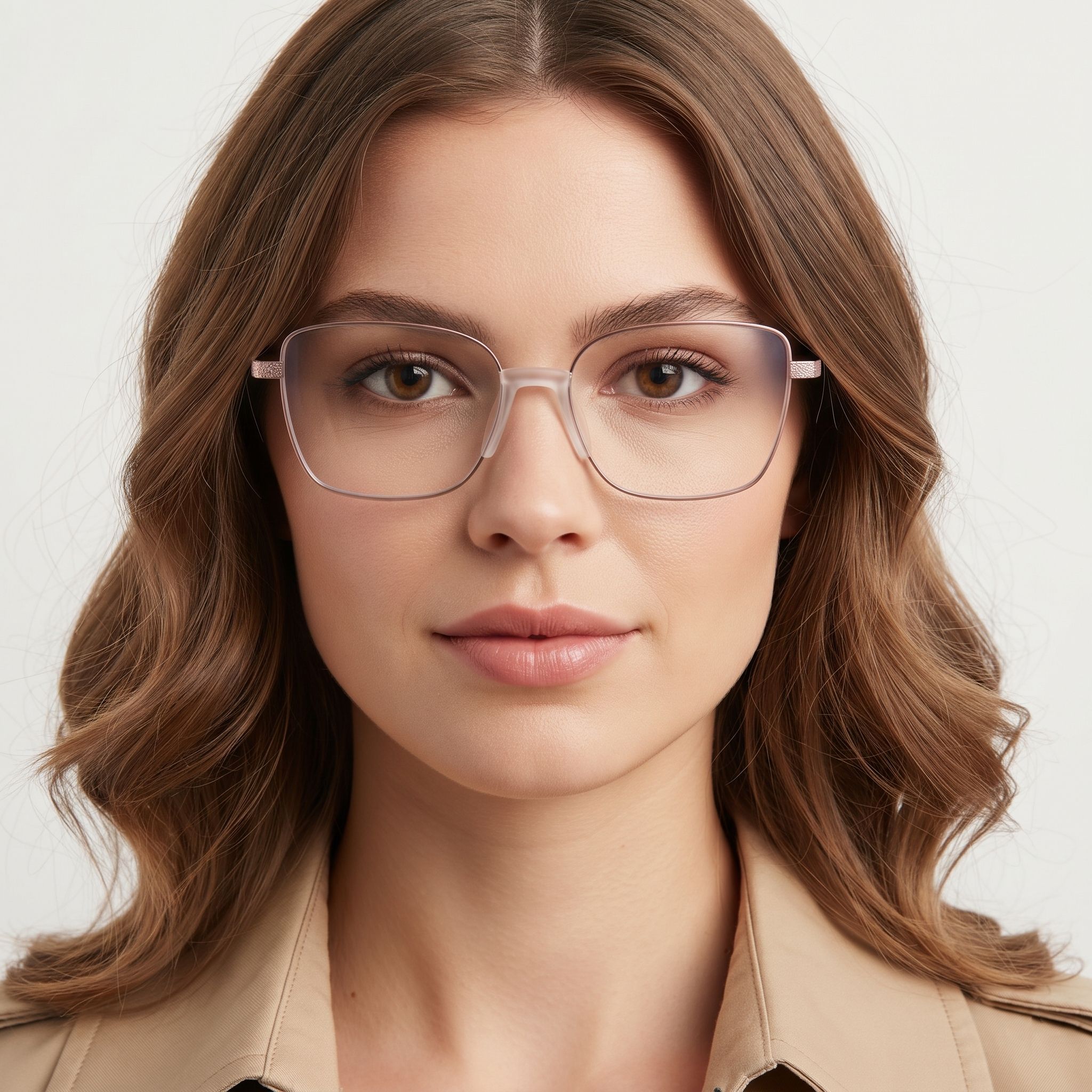 Schmetterlingsrosa Metallbrille #BS2012-0977