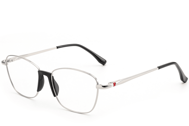 Lunettes papillon en métal argenté #BS2012-0981