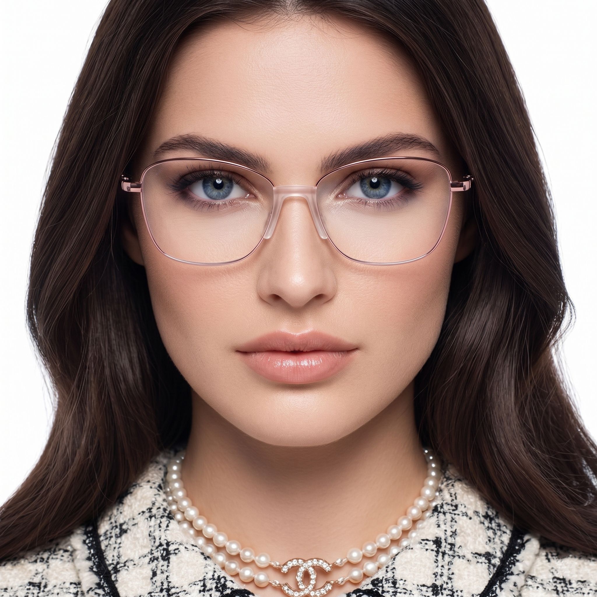 Schmetterlingsrosa Metallbrille #BS2012-0983