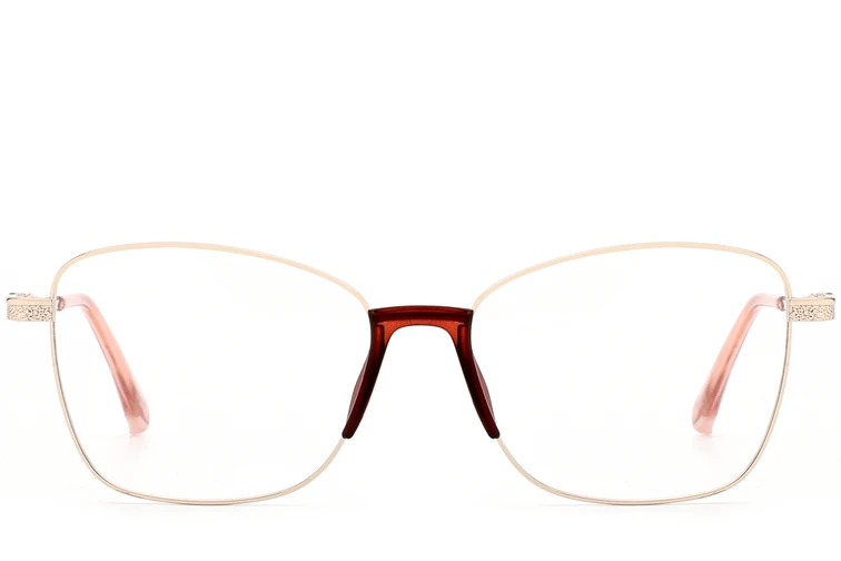 Gafas de metal dorado con forma de mariposa #BS2012-0984