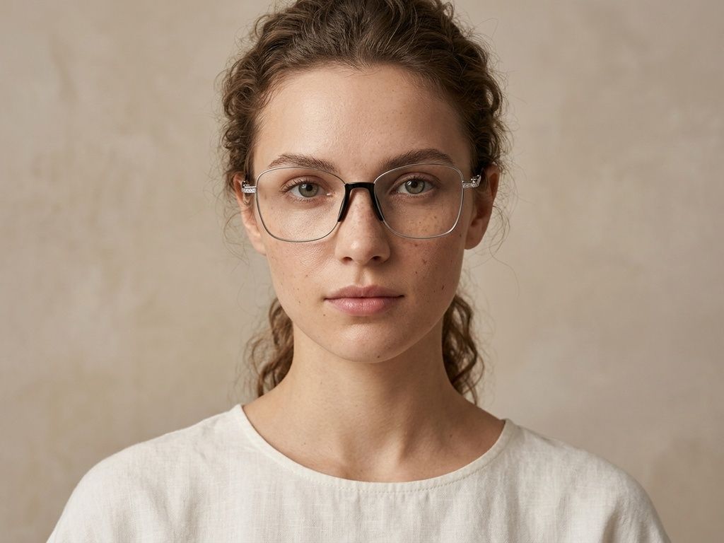 Lunettes papillon en métal argenté #BS2012-0987