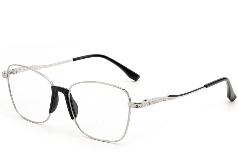Lunettes papillon en métal argenté #BS2012-0987