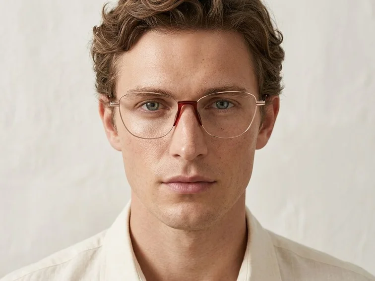 Gafas de metal dorado con forma de mariposa #BS2012-0990