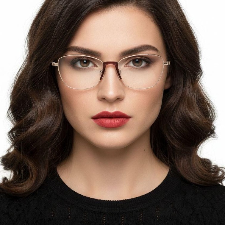 Lunettes papillon en métal doré #BS2012-0990