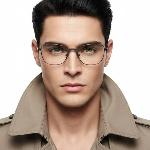 Lunettes papillon en métal gris #BS2012-0991