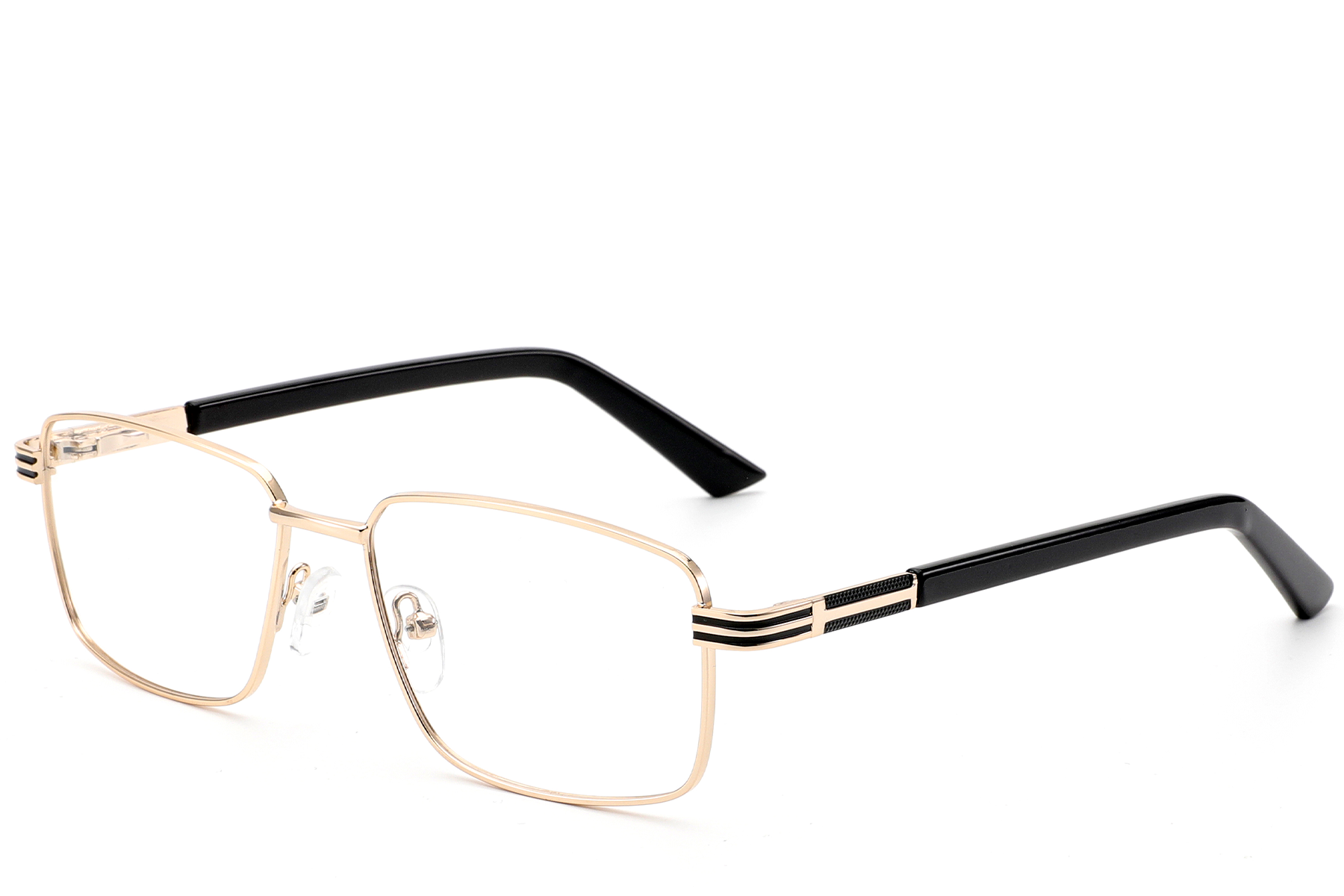 Rectangular Golden Metal Glasses #BS2012-0996