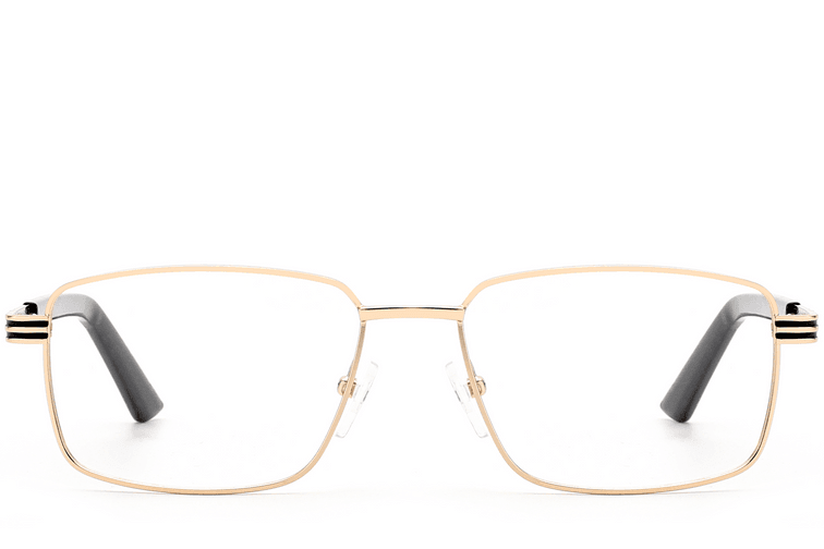 Rectangular Golden Metal Glasses #BS2012-0996
