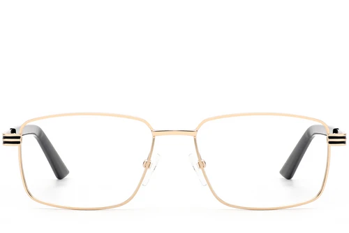 Rechteckige goldene Metallgläser #BS2012-0996