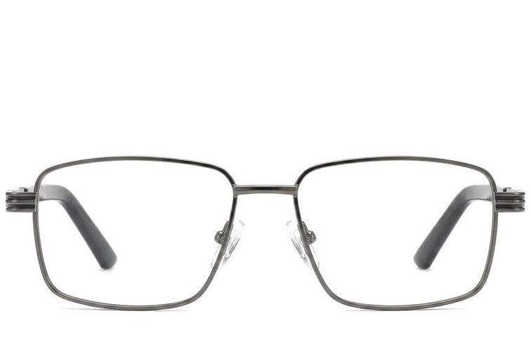 Rectangular Gray Metal Glasses #BS2012-0997