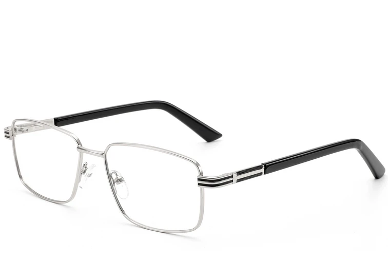 Gafas rectangulares de metal plateado #BS2012-0998