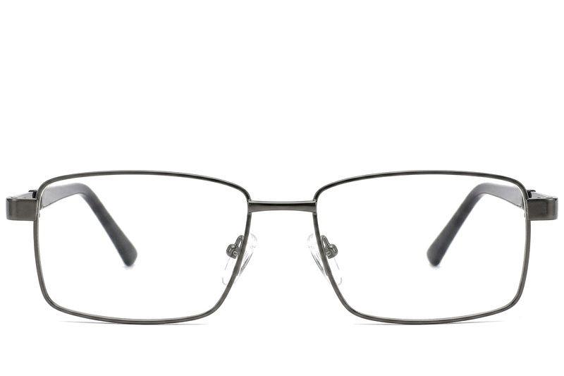 Rectangular Gray Metal Glasses #BS2012-1001