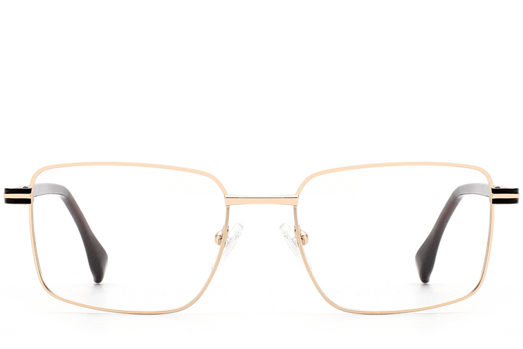 Vasos rectangulares de metal dorado #BS2012-1005