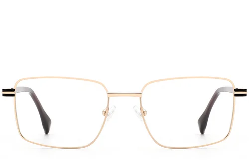 Lunettes rectangulaires en métal doré #BS2012-1005