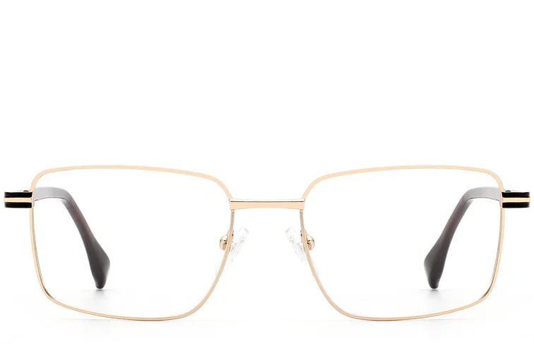 Rectangular Golden Metal Glasses #BS2012-1005