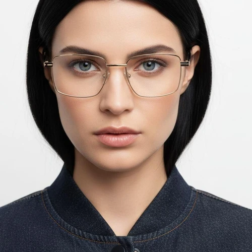 Rectangular Golden Metal Glasses #BS2012-1005