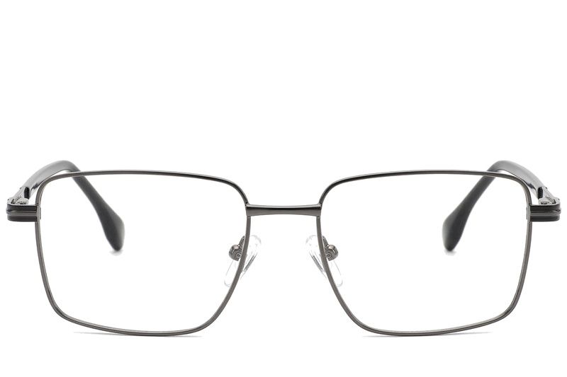 Rectangular Gray Metal Glasses #BS2012-1006