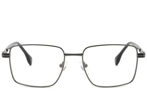 Rectangular Gray Metal Glasses #BS2012-1006