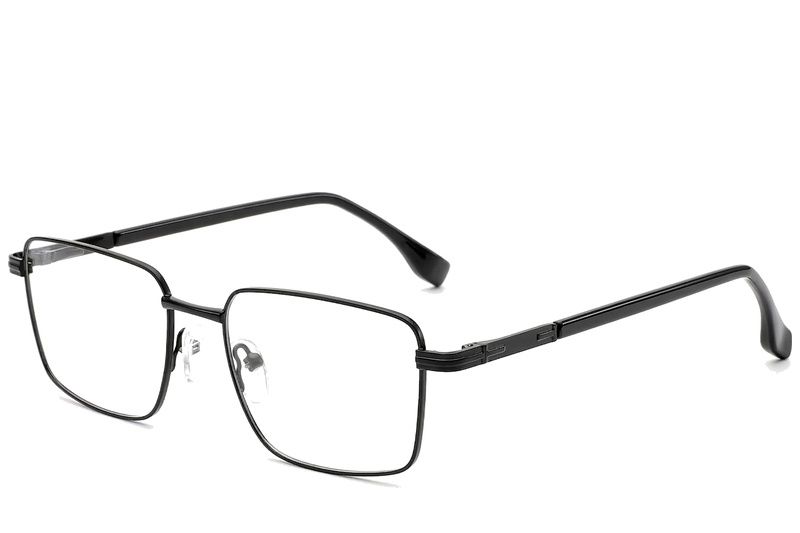 Gafas rectangulares de metal negro #BS2012-1007