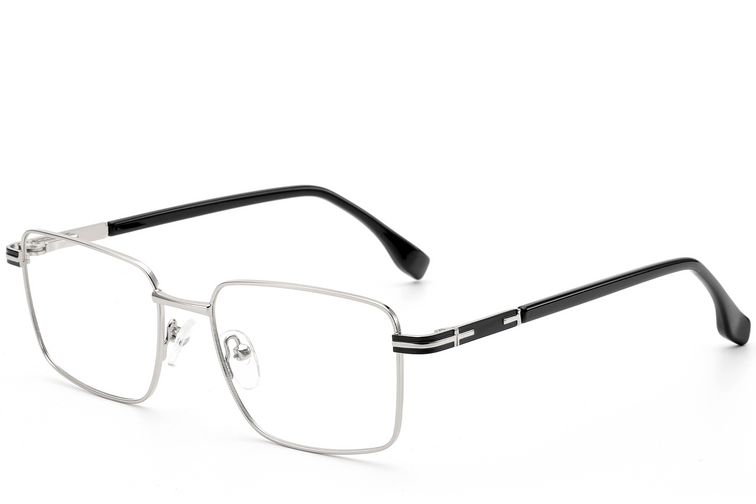Rectangular Silver Metal Glasses #BS2012-1008