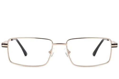 Lunettes rectangulaires en métal doré #BS2012-1010