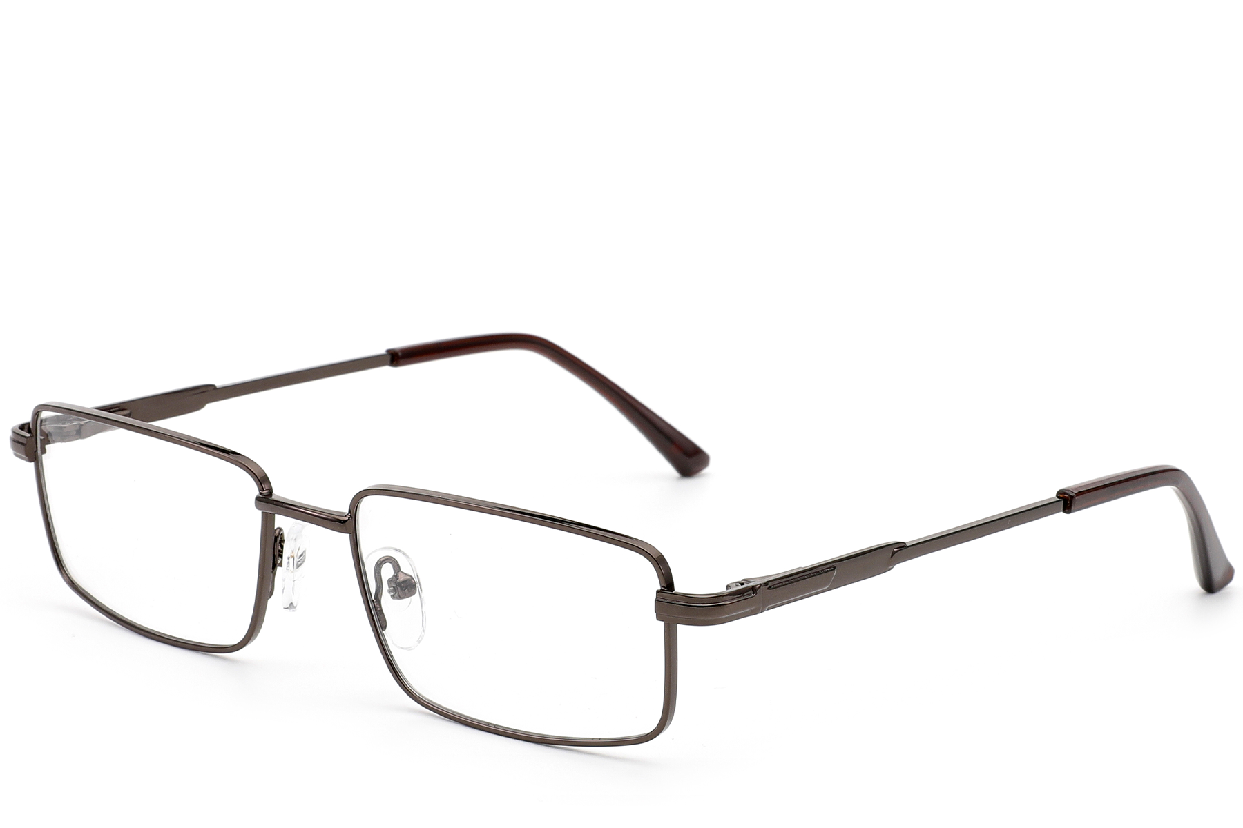 Rectangular Brown Metal Glasses #BS2012-1011