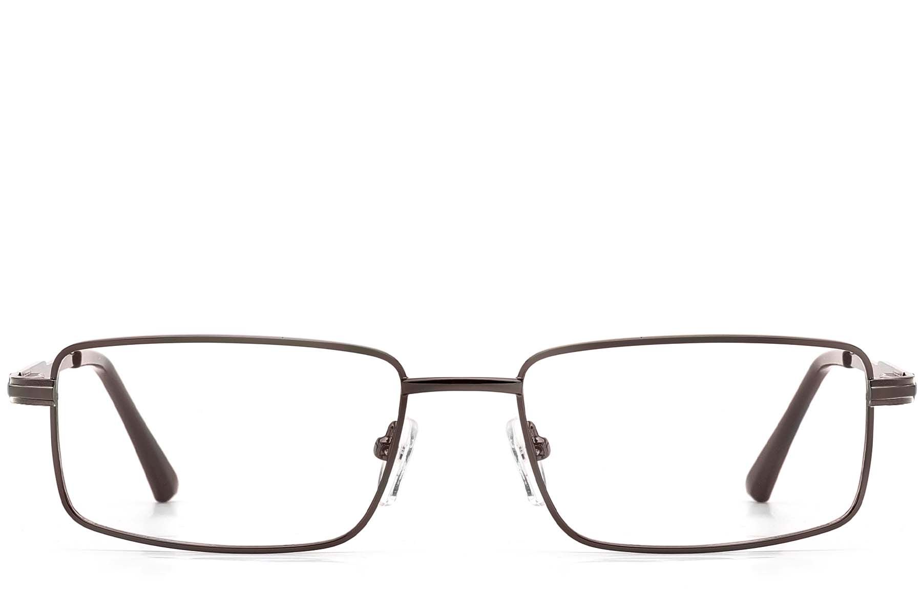 Rectangular Brown Metal Glasses #BS2012-1011