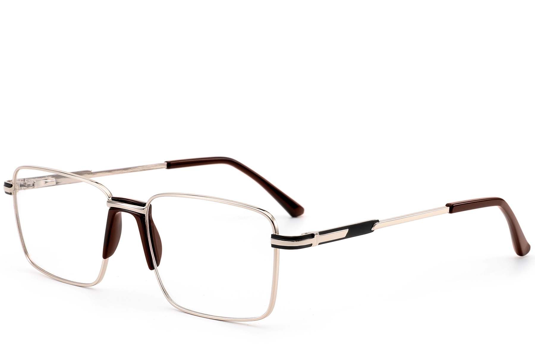 Rectangular Golden Metal Glasses #BS2012-1012