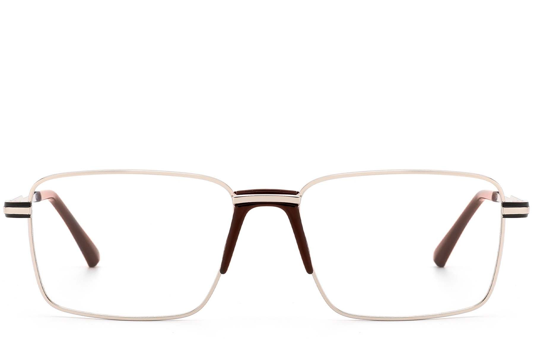 Rectangular Golden Metal Glasses #BS2012-1012