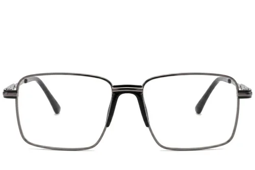 Rectangular Gray Metal Glasses #BS2012-1013