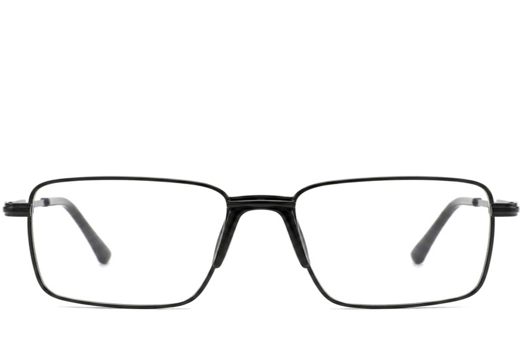 Gafas rectangulares de metal negro #BS2012-1014
