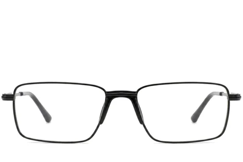 Lunettes rectangulaires en métal noir #BS2012-1014