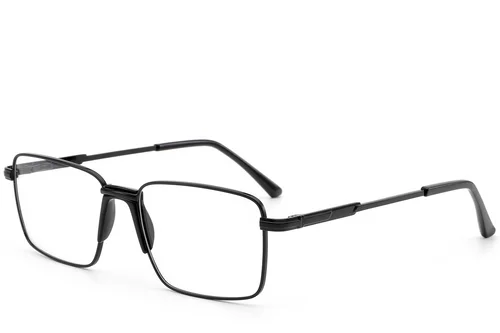 Lunettes rectangulaires en métal noir #BS2012-1014