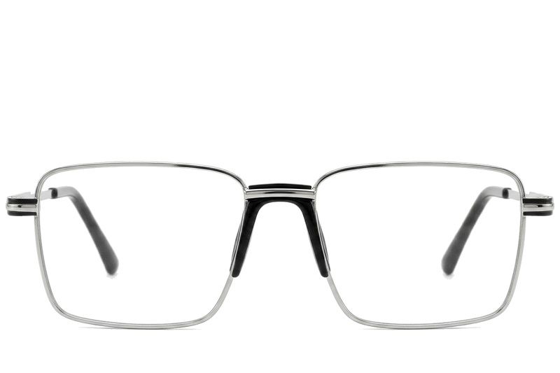 Rectangular Silver Metal Glasses #BS2012-1015