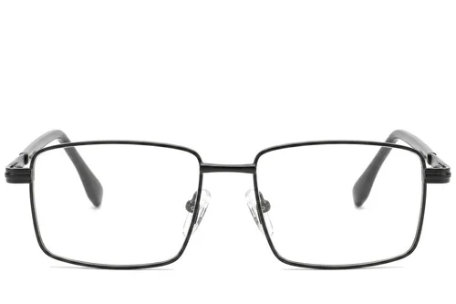 Lunettes rectangulaires en métal noir #BS2012-1019