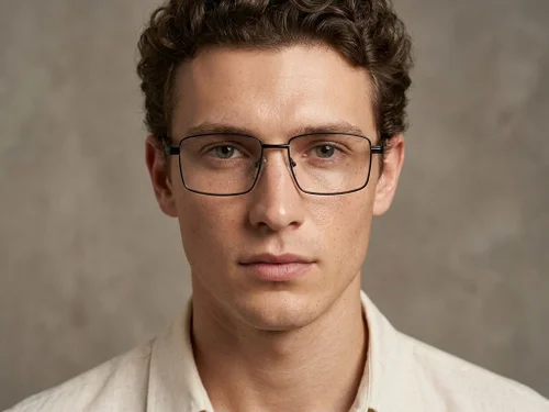 Lunettes rectangulaires en métal noir #BS2012-1019