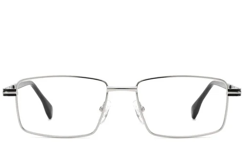 Lunettes rectangulaires en métal argenté #BS2012-1020