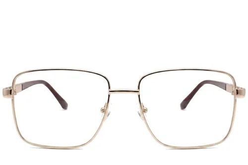 Lunettes rectangulaires en métal doré #BS2012-1022