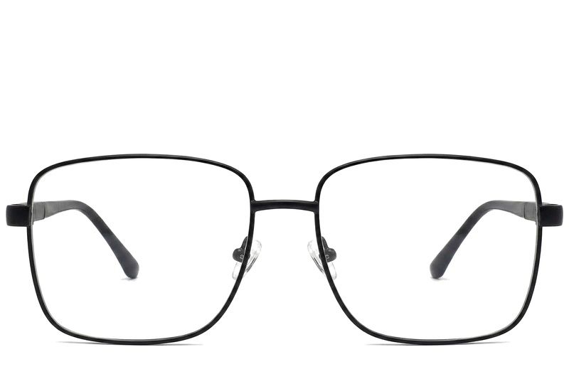 Gafas rectangulares de metal negro #BS2012-1023