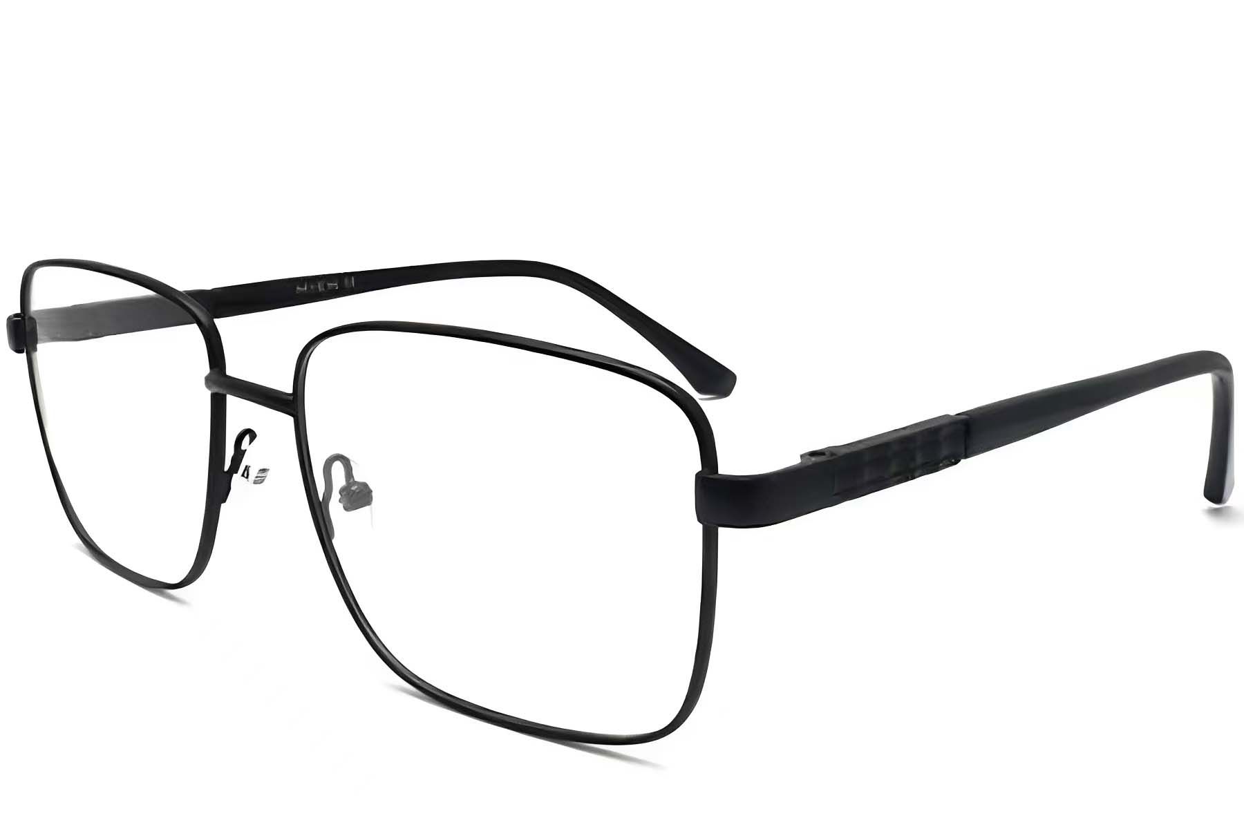 Rectangular Black Metal Glasses #BS2012-1023