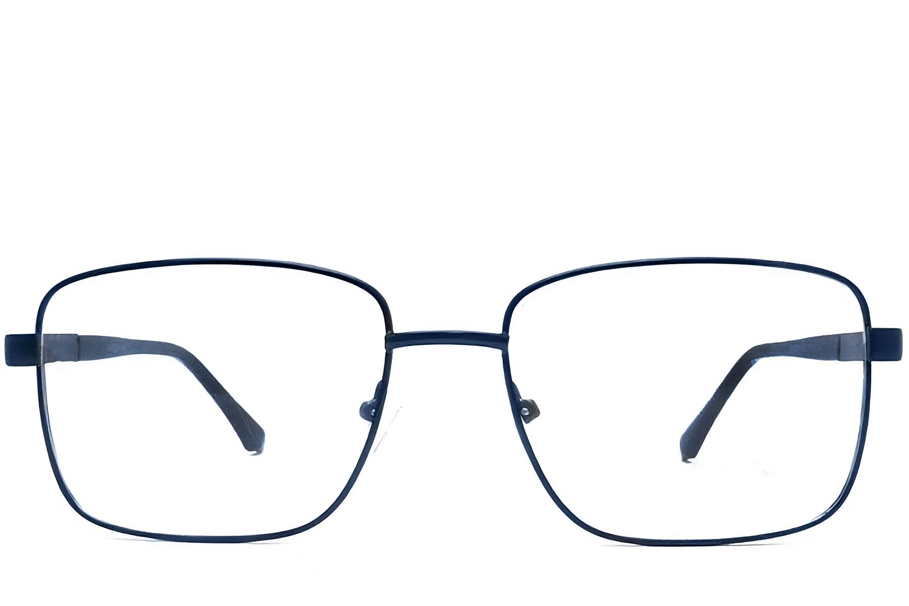 Rectangular Blue Metal Glasses #BS2012-1025
