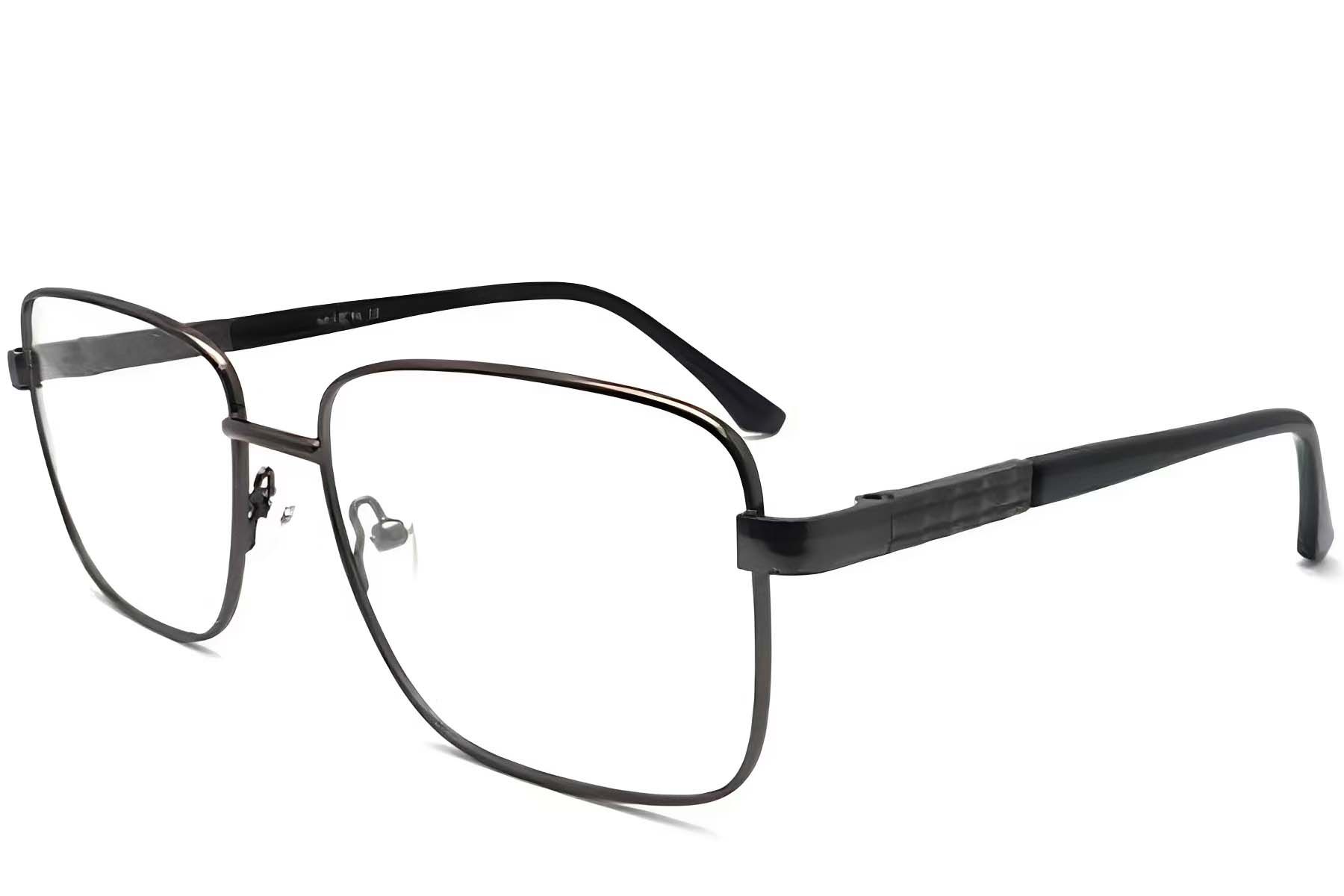 Rechteckige graue Metallbrille #BS2012-1026