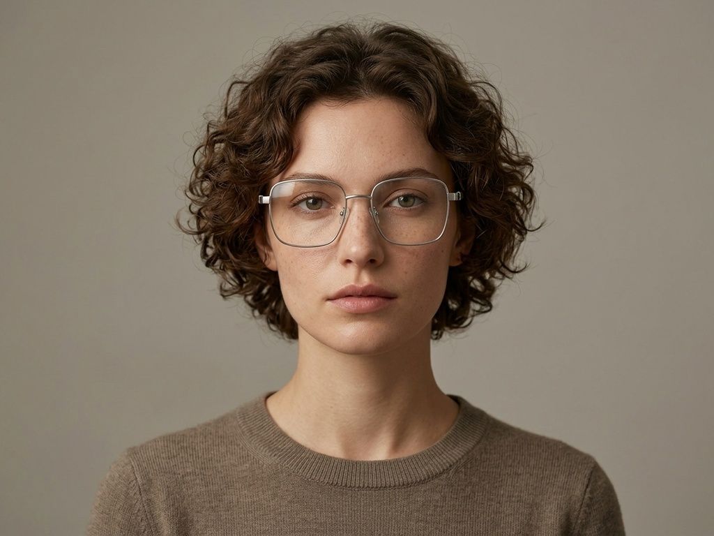 Rectangular Silver Metal Glasses #BS2012-1027