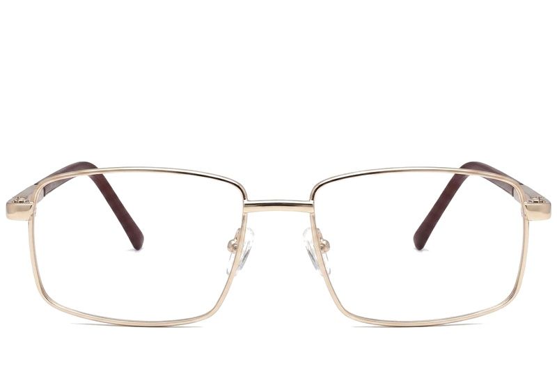 Rectangular Golden Metal Glasses #BS2012-1028