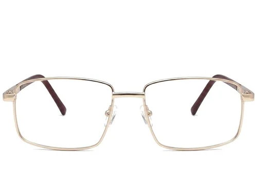 Lunettes rectangulaires en métal doré #BS2012-1028