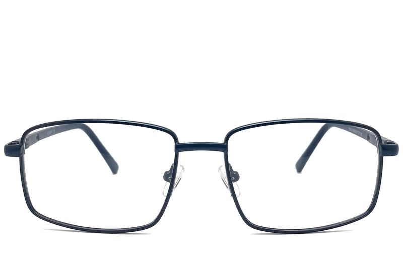 Gafas rectangulares de metal azul #BS2012-1030