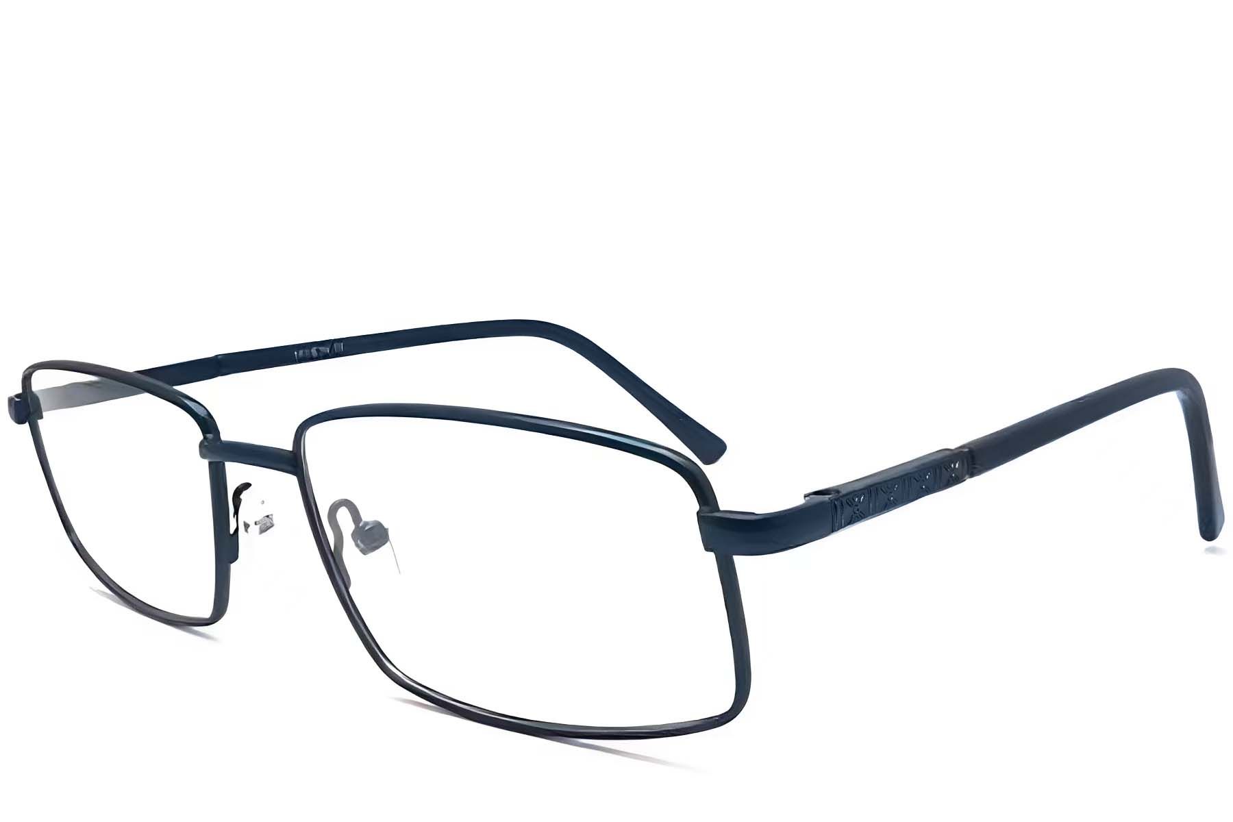 Rectangular Blue Metal Glasses #BS2012-1030